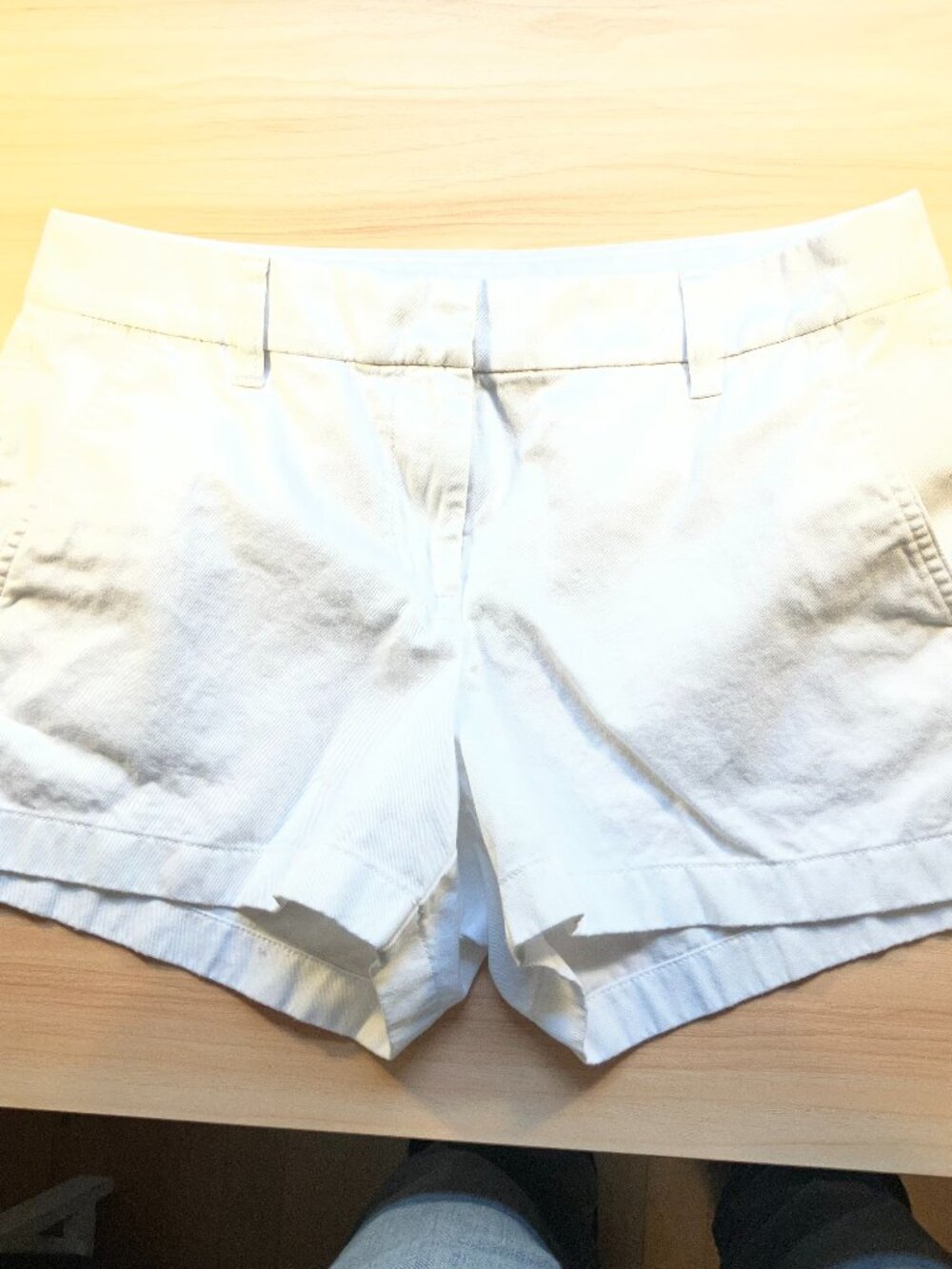 J. Crew White 100% Cotton Mid Rise Shorts Size 6